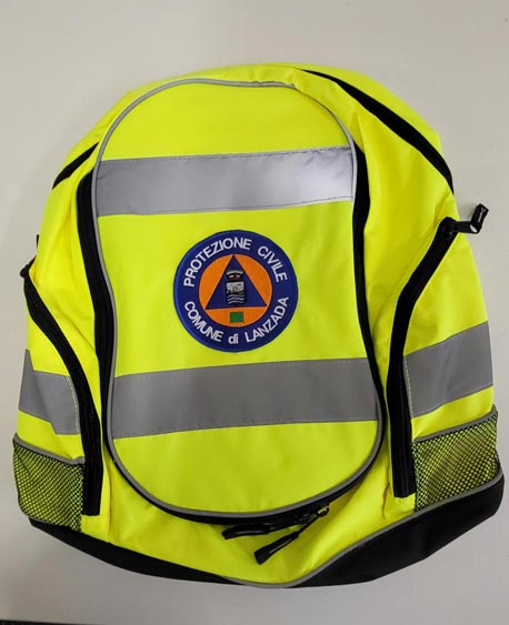 Zaino con fregio ricamato e cucito