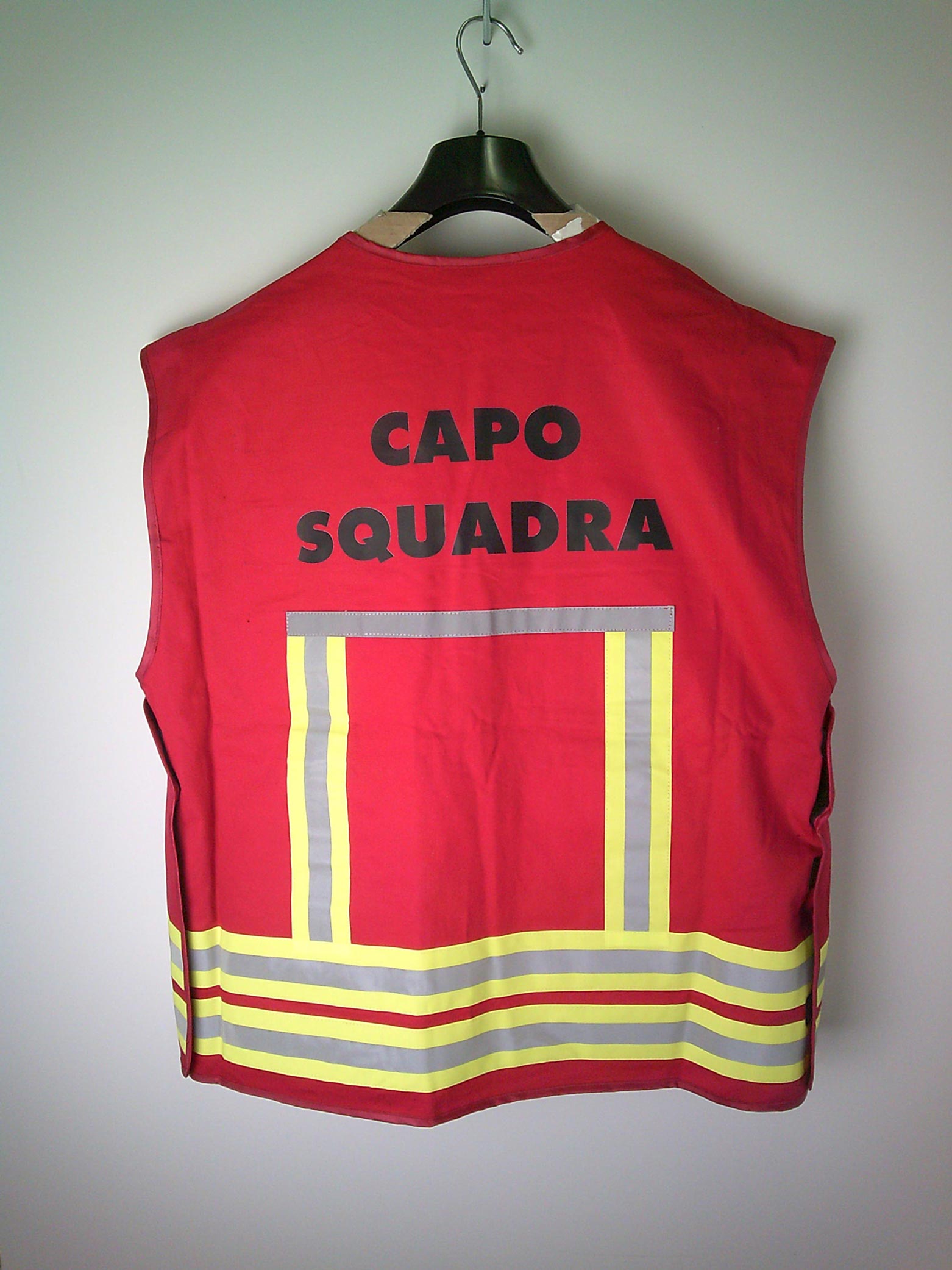 Gilet antincendio rosso con stampa certificata