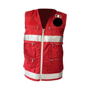 Gilet rosso CRI* multitasca