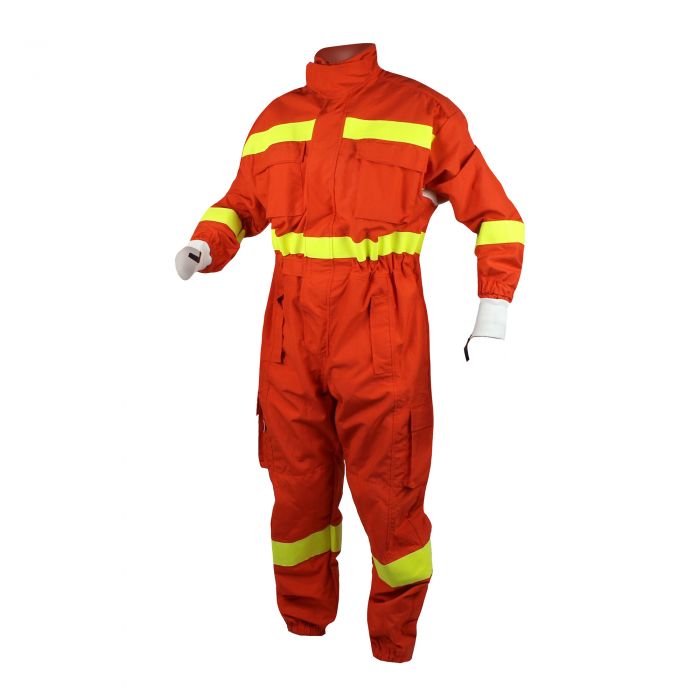 Tuta Ignifuga Con Strisce Riflettenti | Per Vigili Del Fuoco E Saldatura | Taglia L - Foto 10