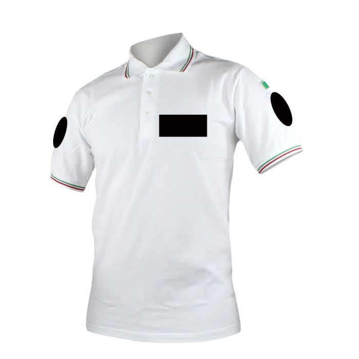 Polo manica corta bianca CRI Casa della Gomma